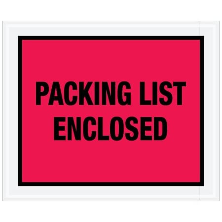 Bsc Preferred 10 x 12'' Red Full-Face ''Packing List Enclosed'' Envelopes, 500PK PL430